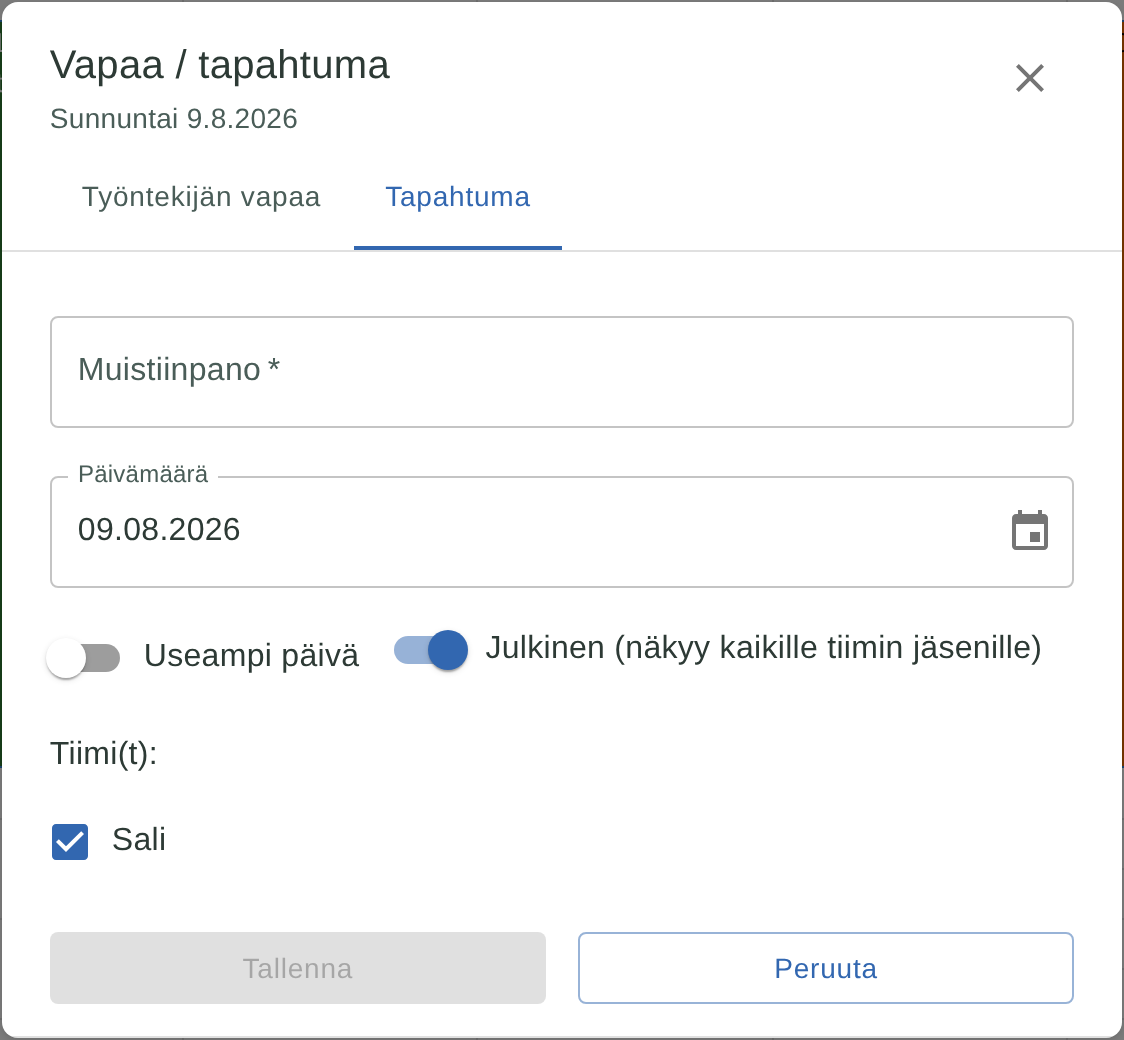 Ikkuna: yhteinen tapahtuma