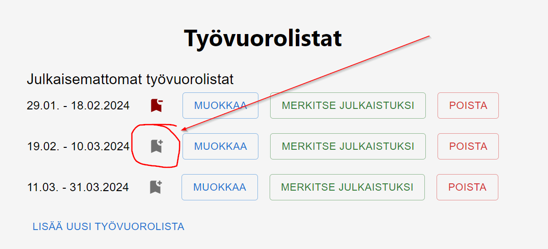 tyovuorolista.fi:n kalenterinäkymä.