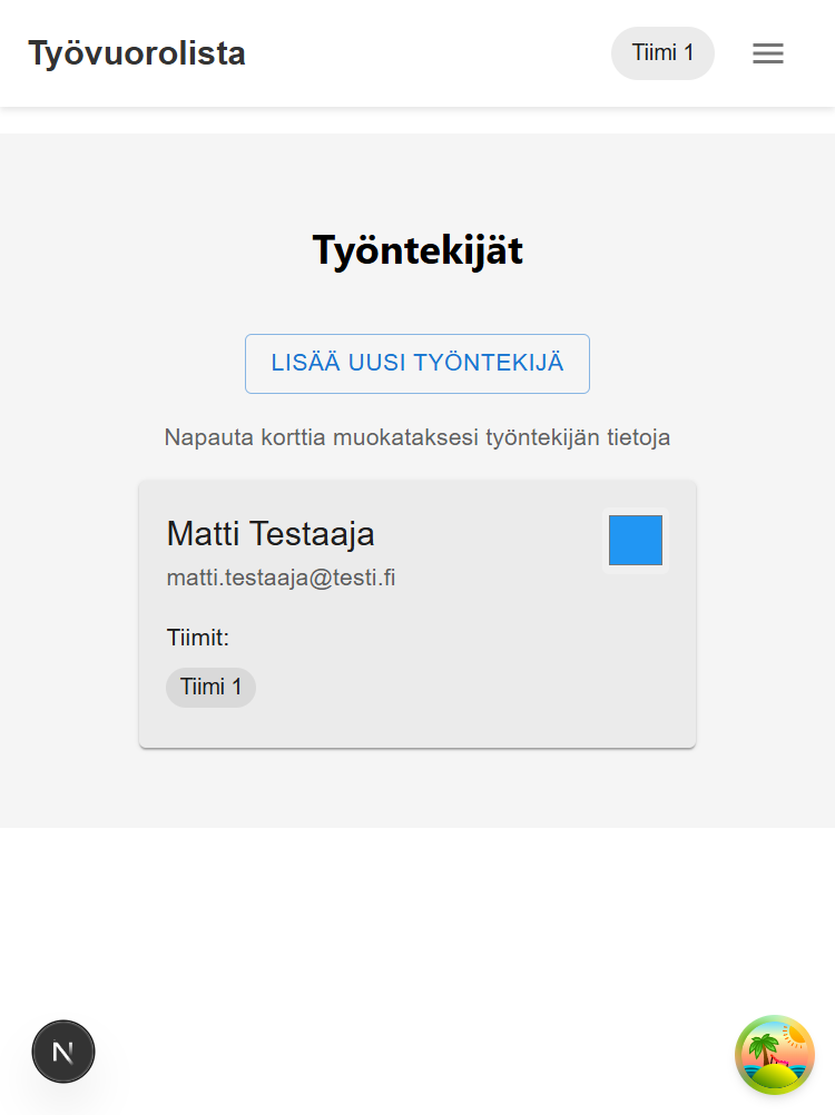 Työntekijät mobiilissa