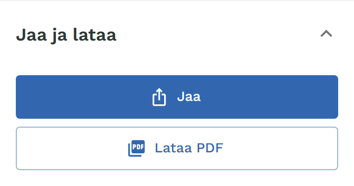 Jaa ja lataa: Jaa-painike ja Lataa PDF